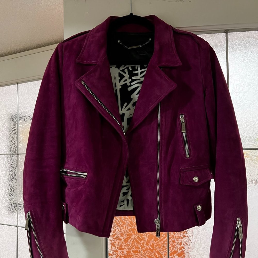 Barbara Bui pink suede jacket - size 38